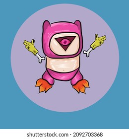 Diseño de la ilustración vectorial al icono de la caricatura. 
El arte de doolde un concepto tan bonito y único. 