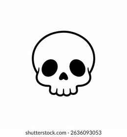 Vector illustration design of a cartoon skull