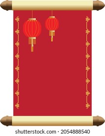 Vector illustration for design of Chinese scroll