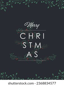 Vector illustration. Design for Christmas card, banner, poster. Merry Christmas, Happy New Year.