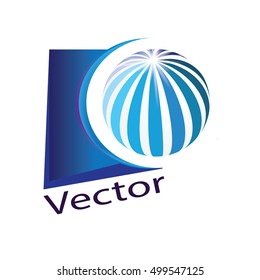Vector illustration of design circle logo. Shape emblem for logo and icon on white background