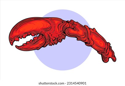 vector illustration design of claws on lobster arm