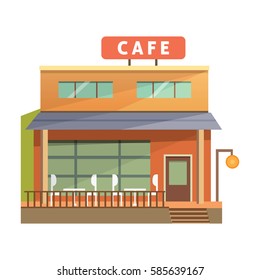 vector illustration design of coffee shop and bar isolated illustration