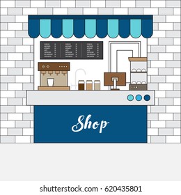 Vector illustration of design coffee shop.