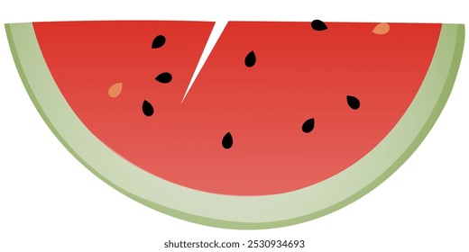 Vector illustration design of colored watermelon slices