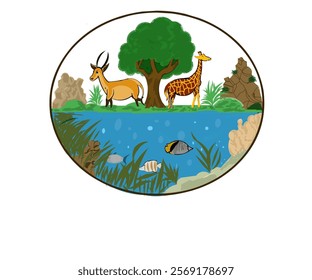 Vector illustration design commemorating flora and fauna day