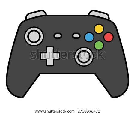 Vector illustration design for a computer game controller