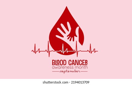 Vector Illustration Design Concept Of Blood Cancer Awareness Month Observed On Every September.