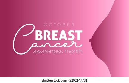 Vector illustration design concept of breast cancer awareness month observed on every october. Mature content