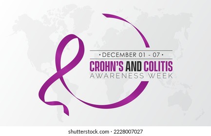 Vector illustration design concept of Crohn’s and Colitis Awareness Week observed on December 1 to 7