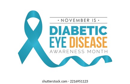 Vector illustration design concept of Diabetic Eye Disease Month observed on every November