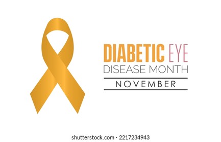 Concepto de diseño de ilustración vectorial de la enfermedad ocular diabética Mes observado cada noviembre