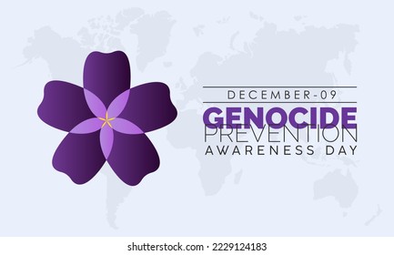 Concepto de diseño de ilustración vectorial del Día de Prevención del Genocidio o Recuerden a las Víctimas Prevenir el Genocidio observado el 9 de diciembre