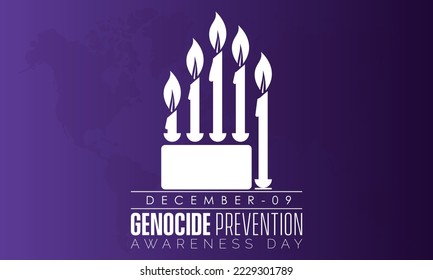Vector illustration design concept of Genocide Prevention Day or Remember the Victims Prevent Genocide observed on December 9