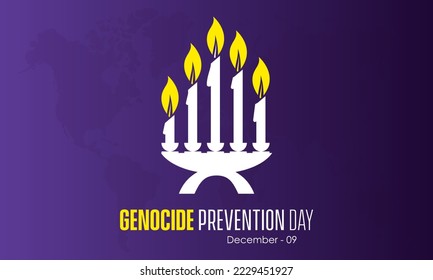 Vector illustration design concept of Genocide Prevention Day or Remember the Victims Prevent Genocide observed on December 9