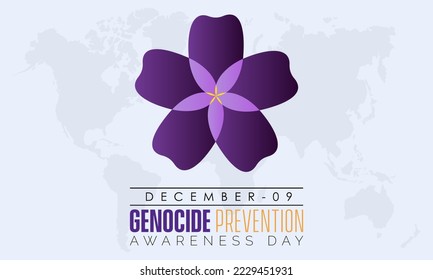 Concepto de diseño de ilustración vectorial del Día de Prevención del Genocidio o Recuerden a las Víctimas Prevenir el Genocidio observado el 9 de diciembre