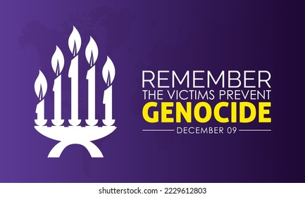 Vector illustration design concept of Genocide Prevention Day or Remember the Victims Prevent Genocide observed on December 9