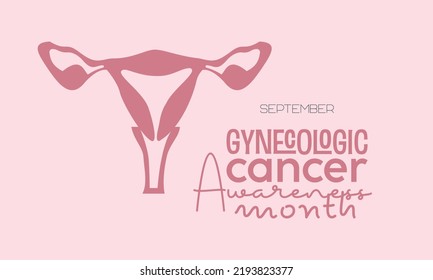 Vector illustration design concept of gynecologic cancer awareness month observed on every september. Mature Content