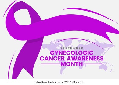 Concepto de diseño de ilustración vectorial del mes de concientización del cáncer ginecológico observado cada septiembre.