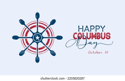Concepto de diseño de ilustración vectorial de feliz día de columbus observado el 10 de octubre