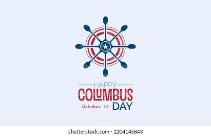 Vector illustration design concept of happy columbus day observed on october 10