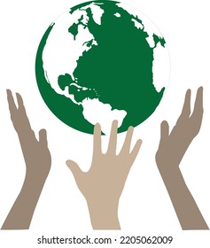 Vector Illustration design concept icon of global unity 