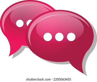 Vector Illustration design concept icon of 3d chatting 