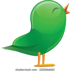 Vector Illustration design concept icon of 3d bird 