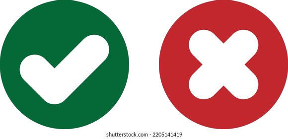 Concepto de diseño de la ilustración vectorial
icono de sí y no 