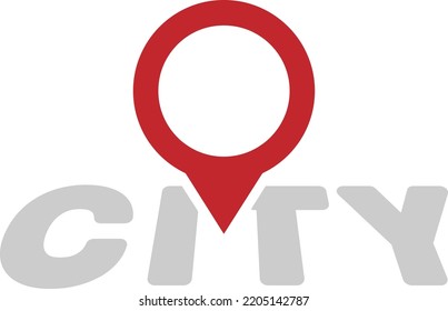 Vector Illustration design concept
icon of city map pin 