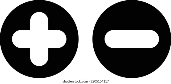 Concepto de diseño de la ilustración vectorial
icono de más menos