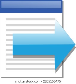 Vector Illustration design concept
icon of document movement 