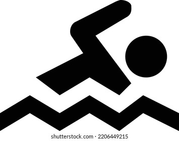 Vector Illustration design concept
icon of swimming 
