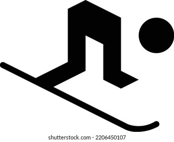 Vector Illustration design concept
icon of mountain sliding game 