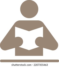 Concepto de diseño de la ilustración vectorial
icono del libro de lectura