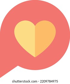 Concepto de diseño de la ilustración vectorial
icono del mensaje de forma de corazón 