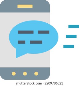 Concepto de diseño de la ilustración vectorial
icono de mensajería móvil 