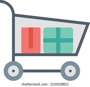 Concepto de diseño de la ilustración vectorial
icono del carro de la compra 
