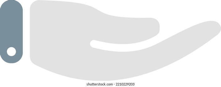 Concepto de diseño de la ilustración vectorial
icono de la mano de caridad 