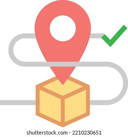 Vector Illustration design concept
icon of delivery route tracking 