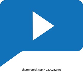 Concepto de diseño de la ilustración vectorial
icono de burbuja de chat con signo de reproducción de vídeo 