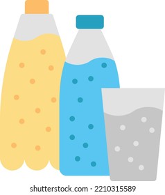 Vector Illustration design concept
icon of soda bottle 