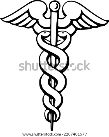 Vector Illustration design concept
icon of Caduceus Symbol 