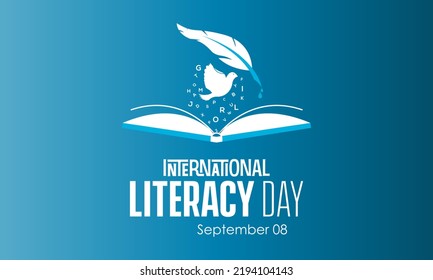 Vector illustration design concept of international literacy day observed on every september.