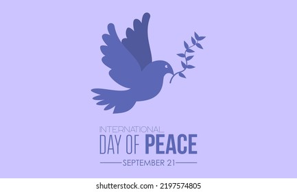 Vector illustration design concept of International day of peace observed on every september 21.