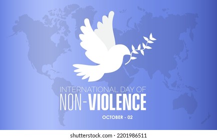 Vector illustration design concept of international day of non-violence observed on every 2nd october