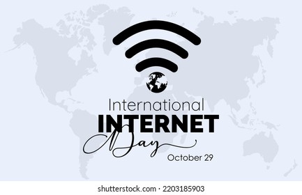 Concepto de diseño de ilustraciones vectoriales del Día Internacional de Internet celebrado el 29 de octubre