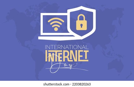 Concepto de diseño de ilustraciones vectoriales del Día Internacional de Internet celebrado el 29 de octubre