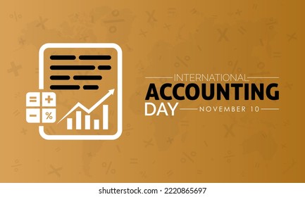 Concepto de diseño de ilustración de vectores del Día Internacional de la Contabilidad celebrado el 10 de noviembre