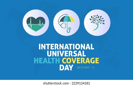 Vector illustration design concept of International Universal Health Coverage Day observed on December 12